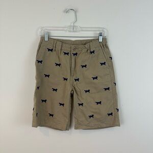 Jack Thomas Boy's Khaki Embroidered Dog Shorts Size 20 Kids